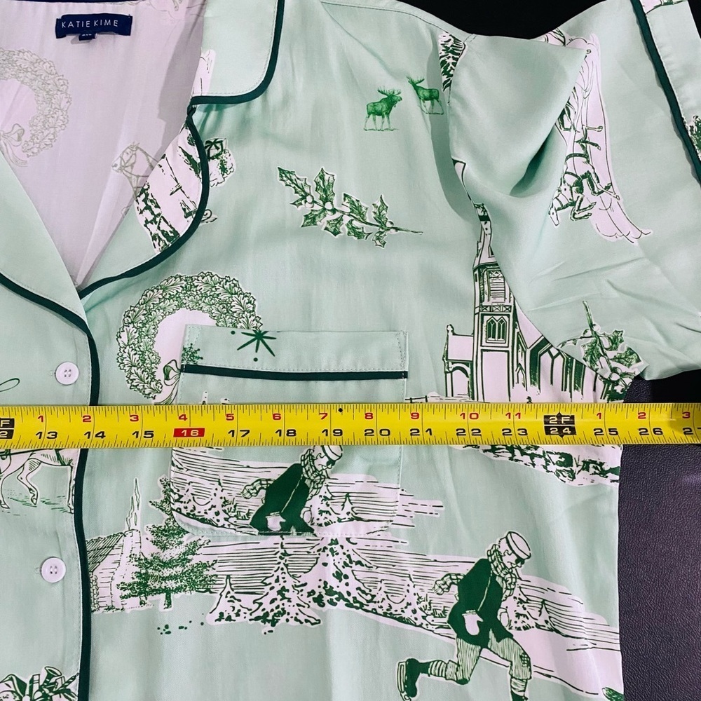 Katie Kime New Holiday Toile Pajama Set Plus Size 3XL Fit Like 2X NWOT - Picture 7 of 15
